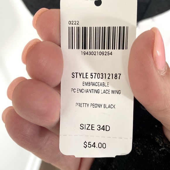 SOMA EMBRACEABLE PERFECT COVERAGE ENCHANTING LACE WING BRA - NWT - Picture 5 of 8